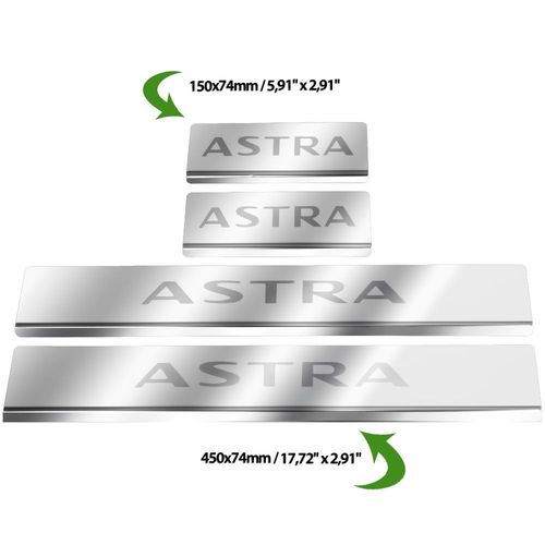 Listwa progowa OPEL/VAUXHALL ASTRA MK7/K/V Stal nierdzewna 304 połysk 4szt na Arena.pl