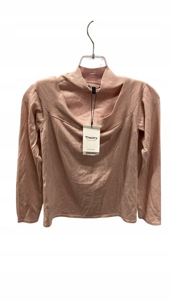 THEORY DRAPED T NECK REGAL WOOL L zdjęcie 2