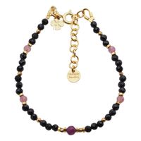 Bransoletka znak zodiaku baran - mix kamieni i srebro złocone