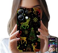 ETUI DO XIAOMI NOTE 14S - RENIFER, PŁATEK ŚNIEGU, CHOINKA + SZKŁO