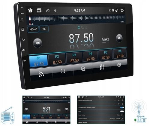 RADIO SAMOCHODOWE 2 DIN 4GB/64GB ANDROID AUTO CARPLAY ANDROID 13 RDSDSP 10" na Arena.pl