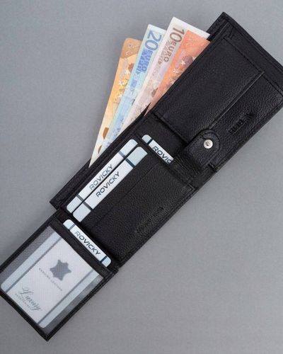 mały, skórzany portfel męski z systemem rfid - 4u cavaldi na Arena.pl