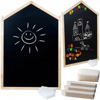 DUŻA TABLICA MAGNETYCZNA KREDOWA DOMEK ZESTAW