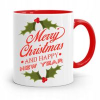 Kubek Czerwony Świąteczny Pod Choinkę Na Mikołaja Z Nadrukiem Ze Zdjęciem