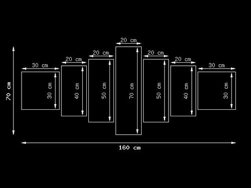 160cm 70cm obraz 7 elem Drapacze chmur NY ścienny druk cyfrowy na Arena.pl