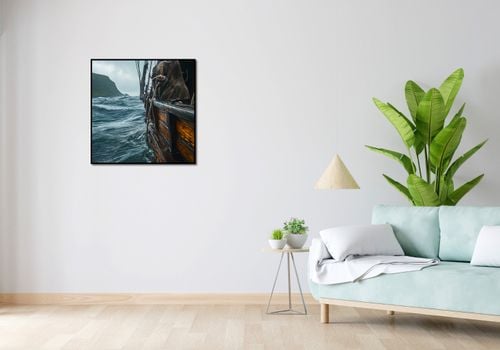 Plakat 70x70cm Statek na Falach na Arena.pl