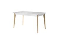 Bettso biały stół w skandynawskim stylu NODIS 140 x 80 cm rozkładany