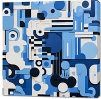 Obraz 100x100cm Niebieski Labirynt