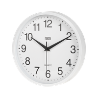 Zegar ścienny 25 cm Teesa biały nowoczesny cichy