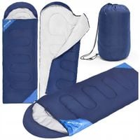 ŚPIWÓR TURYSTYCZNY MUMIA CIEPŁY LEKKI KOŁDRA Z KAPTUREM 210cm