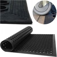 Wycieraczka ażurowa gruba mata wejściowa z perforowanej gumy 60x90