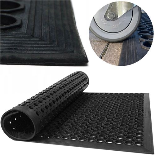 Wycieraczka ażurowa gruba mata wejściowa z perforowanej gumy 60x90 na Arena.pl