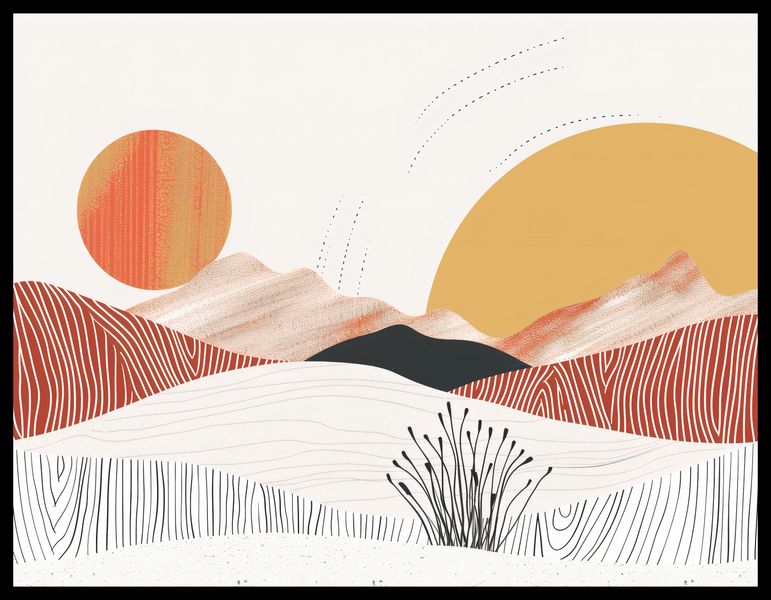 Plakat 65x50cm Roztańczone Słońce zdjęcie 2