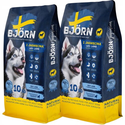 SUCHA KARMA DLA PSA BJORN RÓŻNE SMAKI MIX SMAKÓW 20KG na Arena.pl