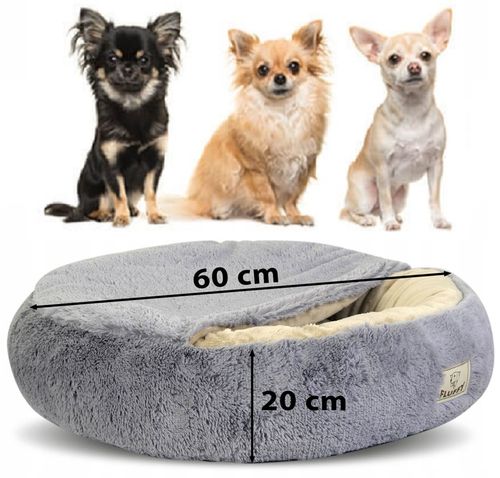 Legowisko dla psa FLUFFY 60 cm jasnoszare na Arena.pl