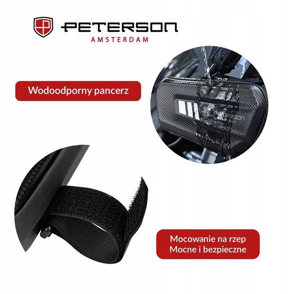 wodoodporna torba rowerowa pod ramę - peterson zdjęcie 5
