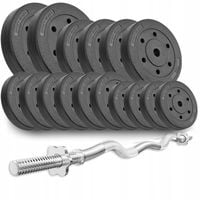 ZESTAW na domową siłownię 67kg SZTANGA obciążenia Z GRYFEM 120cm