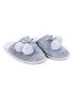 Kapcie damskie szare z pomponami 40-41 YOCLUB