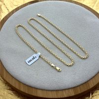 GRUBY ZŁOTY ŁAŃCUSZEK DAMSKI BISMARK, 50cm/3mm, SREBRNY POZŁACANY DLA NIEJ