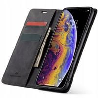 ETUI Z KLAPKĄ DO IPHONE XS MAX SKÓRZANE PORTFEL CASE ZAMYKANE + SZKŁO