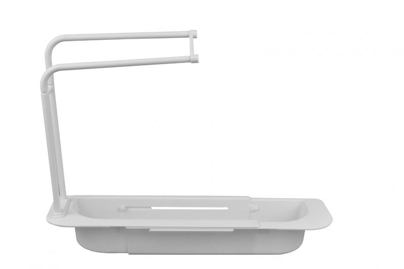 Organizer do zlewu regulowany biały zdjęcie 1