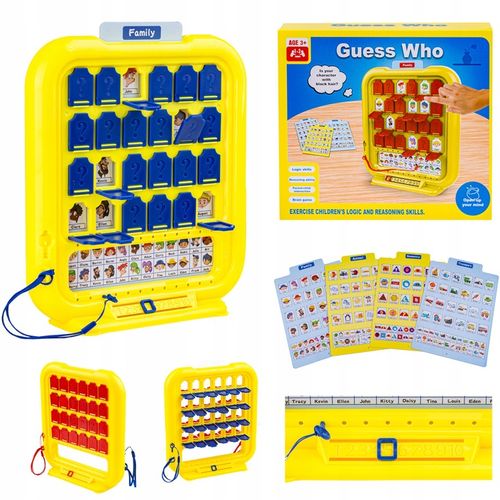 Gra Rodzinna Pamięciowa Edukacyjna "Zgadnij Kto?" 4 Plansze Tablica Karty na Arena.pl