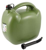 KANISTER PLASTIKOWY NA PALIWO OWALNY ZIELONY KHAKI Z LEJKIEM 20L