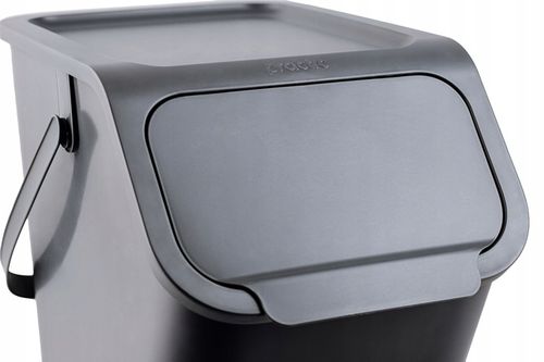 Pojemnik do segregacji odpadów kosz na śmieci metal plastik Bini żółty 25L na Arena.pl