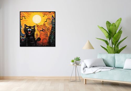 Plakat 90x90cm Kocie Koncertowanie na Arena.pl