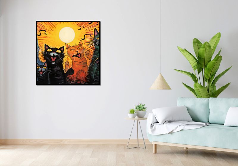 Plakat 90x90cm Kocie Koncertowanie zdjęcie 4