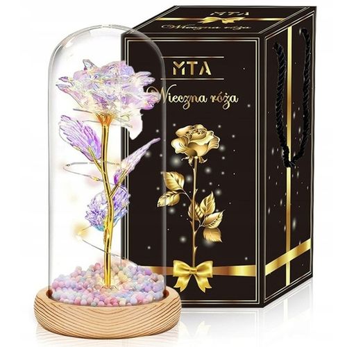 SREBRNY ŁAŃCUSZKEK Z SERDUSZKIEM 925+RÓŻA WIECZNA PREZENT DLA KOBIETY, ŻONY na Arena.pl