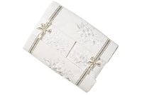 Pościel bawełniana haftowana z prześcieradłem 160x200 biała