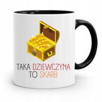 Kubek Czarny Dla Dziewczyny Żony To Skarb Z Nadrukiem Ze Zdjęciem