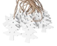 BOMBKI NA CHOINKĘ DREWNIANE OZDOBA STROIK 10SZT CHOINKA CHOINKI