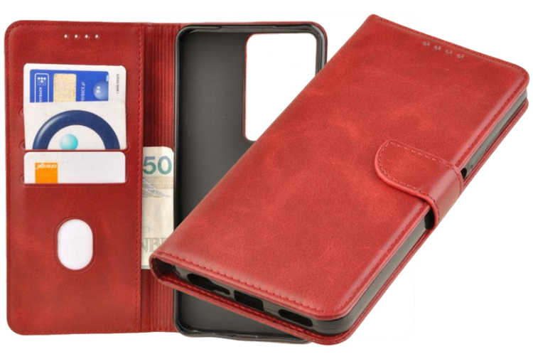 Etui portfel Wallet do Realme C71 / P3 Lite czerwony zdjęcie 1