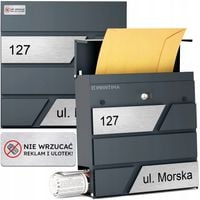 Duża Skrzynka Na Listy Z Numerem Domu Antracyt Skrzynka Na List Numer