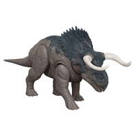 JURASSIC WORLD DINOZAUR FIGURKA MATTEL ZABAWKA NASUTOCERATOPS Z DŹWIĘKIEM