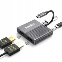 ADAPTER HUB Przejściówka USB-C 3.1 4W1 DP HDMI 4K USB 3.0 Power Delivery PD