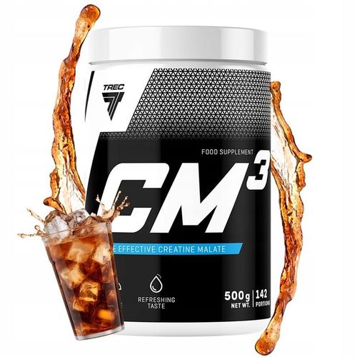TREC CM3 500G TCM TREC NITROBOLON 300g TREC GLUTAMINE 400g zestaw na Arena.pl