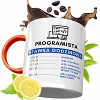 Kubek Pomarańczowy Dla Informatyka Programisty Z Nadrukiem Ze Zdjęciem