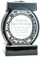 WYJATKOWA KAPLICZKA Znicz z personalizowanym grawerem DLA OJCA CHRZESTNEGO