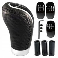 UNIWERSALNA GAŁKA ZMIANY BIEGÓW AUTA SKÓRA 5 6 BIEGOWA BIEGÓW TUNING