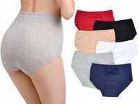 6-PAK Majtki Damskie Figi Wygodne BAWEŁNA PEŁNE
