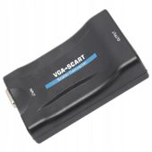 KONWERTER ADAPTER OBRAZU DŹWIĘKU VGA NA SCART HD