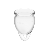 Satisfyer Feel Confident Menstrual Cup Set Transparent
