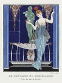 Plakat 60x80cm La Fontaine, Barbier Vintage do Salonu