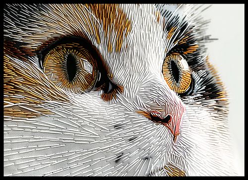 Plakat 70x50cm Nitkowany Kot na Arena.pl