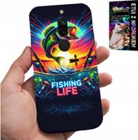 ETUI DO XIAOMI REDMI 8 - WZORY WĘDKARSKIE RYBY POŁÓW WĘDKA PLECKI