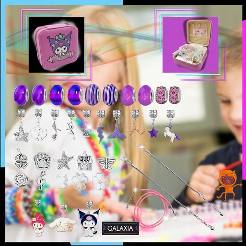 ZESTAW DO ROBIENIA BRANSOLETEK NASZYJNIKÓW Do Biżuterii Dla Dzieci Kuromi na Arena.pl