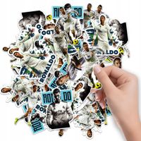 NAKLEJKI NA ZESZYT NALEPKA Z POSTACIAMI RONALDO CR7 PIŁKA WZORY 6 SZT